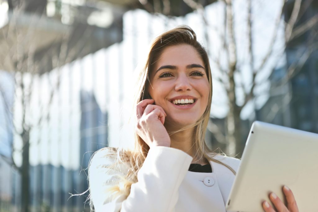 Une femme lors du trophée :  les femmes de l'économie.